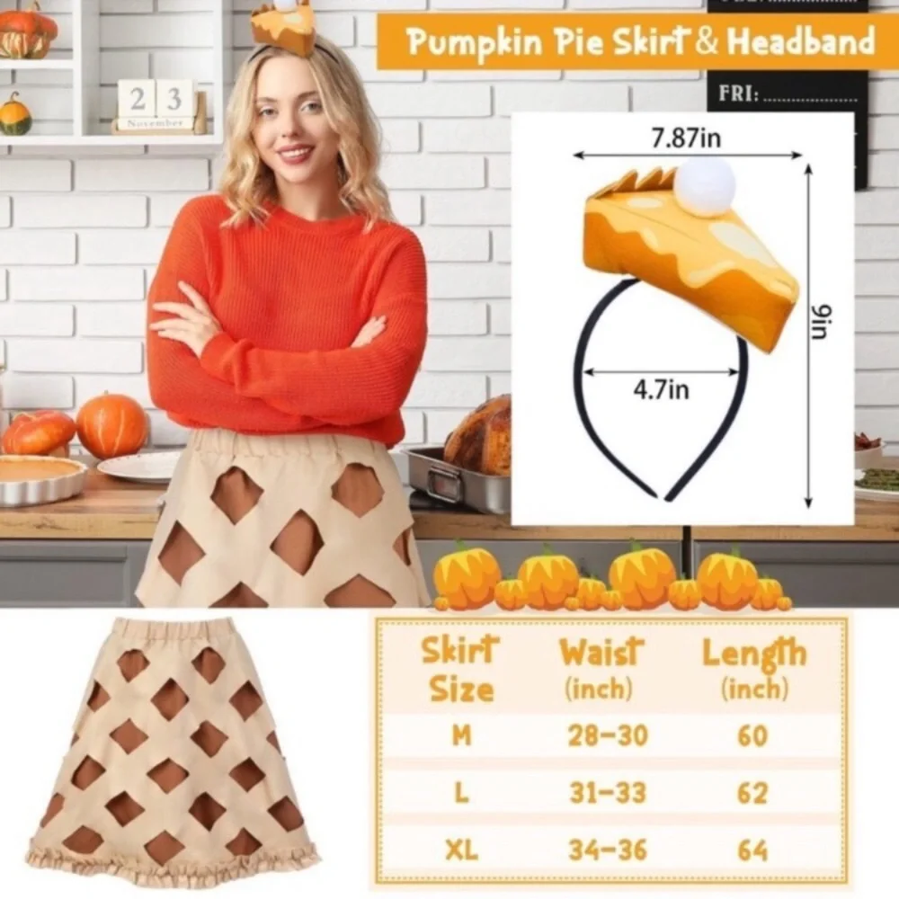 Women's Funny Pumpkin Pie Food Hat Thanksgiving🦋